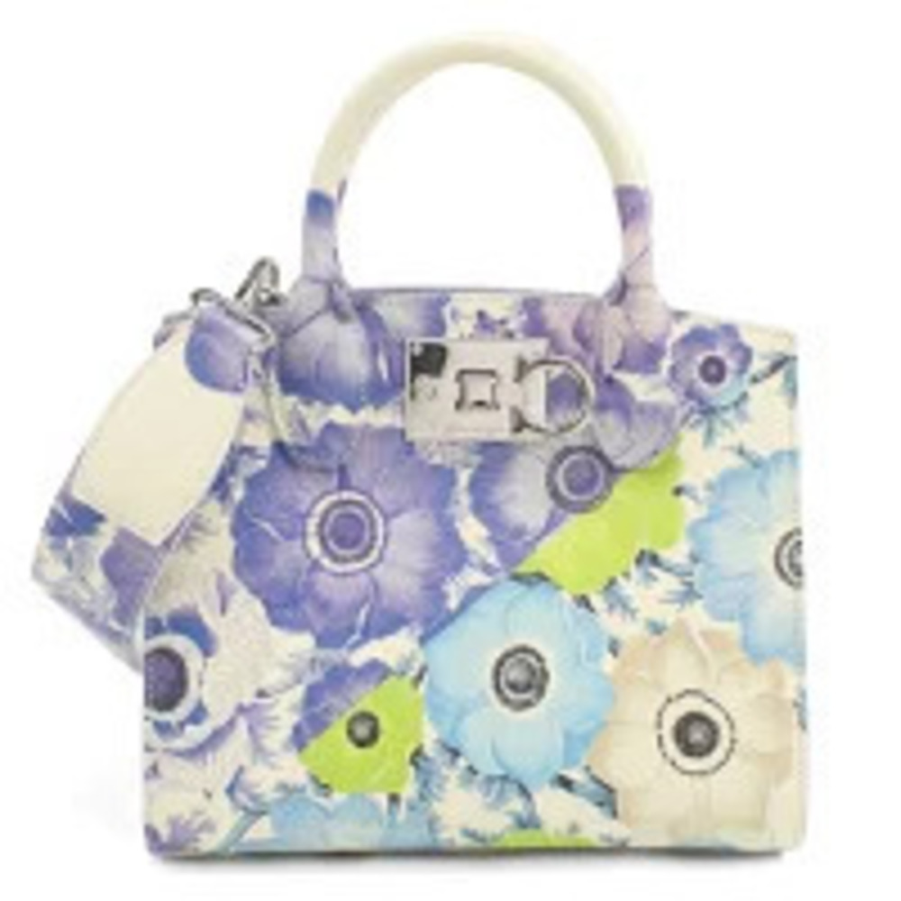 Salvatore Ferragamo Tote Bag Gancini Leather Multicolor Handbag
